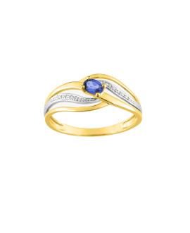 Bague femme - saphir - Or 18 Carats
