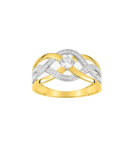 Bague femme - oxyde de zirconium - Or 18 Carats