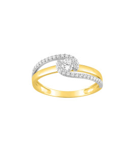 Bague femme - Oxyde de zirconium - Or 18 Carats