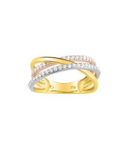 Bague femme - Oxyde de zirconium - Or 18 Carats