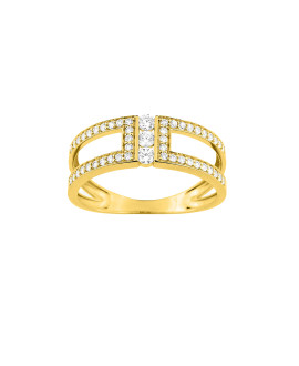 Bague femme - Oxyde de zirconium - Or 18 Carats