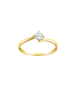 Bague femme - Oxyde de zirconium - Or 18 Carats