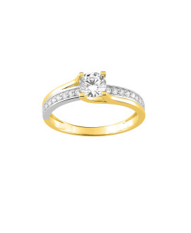 Bague femme - Oxyde de zirconium - Or 18 Carats