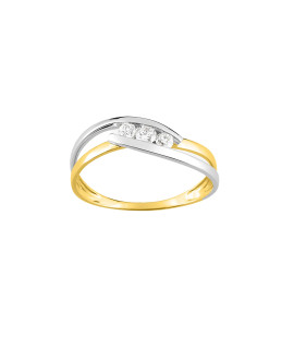 Bague femme - Oxyde de zirconium - Or 18 Carats