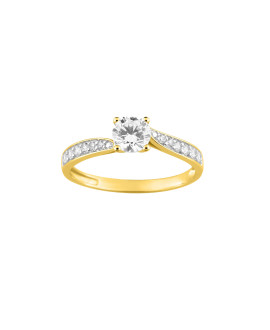 Bague femme - Oxyde de zirconium - Or 18 Carats