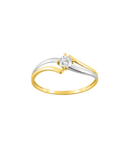 Bague femme - Oxyde de zirconium - Or 18 Carats