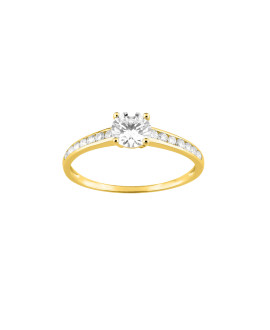 Bague femme - Oxyde de zirconium - Or 18 Carats