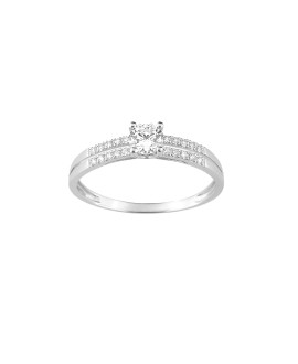 Bague femme - Oxyde de zirconium - Or 18 Carats