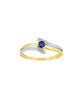 Bague femme - saphir - Or 9 Carats