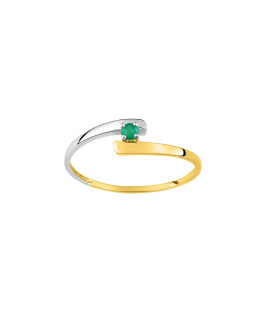 Bague femme - émeraude - Or 9 Carats