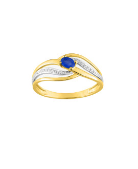 Bague femme - saphir - Or 9 Carats