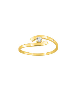 Bague Femme - Oxyde de zirconium - Or 9 Carats