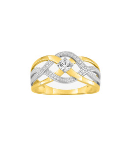 Bague Femme - Oxyde de zirconium - Or 9 Carats