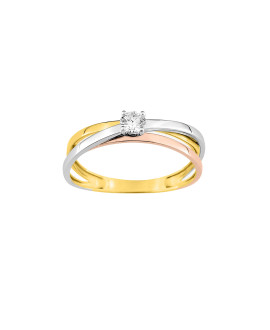 Bague Femme - Oxyde de zirconium - Or 9 Carats