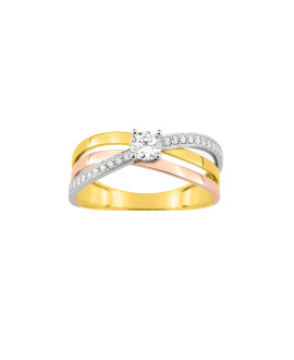 Bague Femme - Oxyde de zirconium - Or 9 Carats