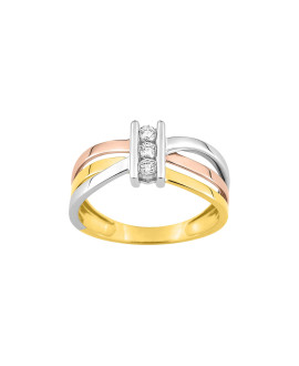 Bague Femme - Oxyde de zirconium - Or 9 Carats