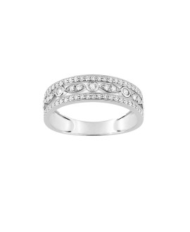Bague Femme - Oxyde de zirconium - Or 9 Carats