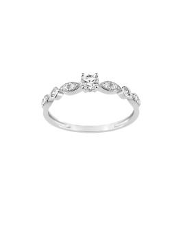 Bague Femme - Oxyde de zirconium - Or 9 Carats