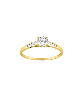 Bague Femme - Oxyde de zirconium - Or 9 Carats
