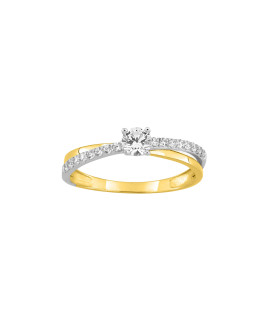 Bague Femme - Oxyde de zirconium - Or 9 Carats