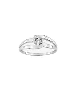 Bague Femme - Or 9 Carats - Diamant 0.026 Carats