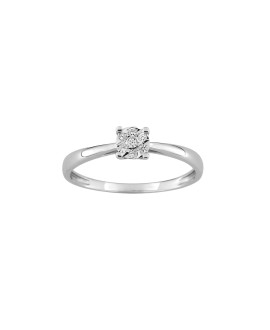 Bague Femme - Or 9 Carats - Diamant 0.046 Carats