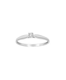 Bague Femme - Or 9 Carats - Diamant 0.03 Carats