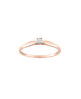 Bague Femme - Or 9 Carats - Diamant 0,03 Carats