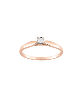Bague Femme - Or 9 Carats - Diamant 0,05 Carats
