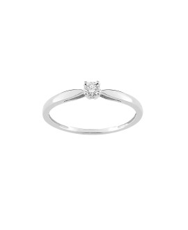 Bague Femme - Or 9 Carats - Diamant 0.10 Carats