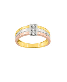 Bague Femme - Or 9 Carats - Diamant 0.03 Carats