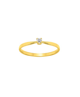 Bague Femme - Or 18 Carats - Diamant 0,04 Carats
