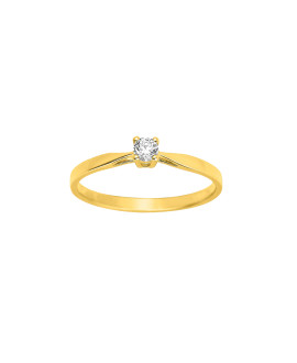 Bague Femme - Or 18 Carats - Diamant 0,1 Carats