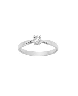 Bague Femme - Or 18 Carats - Diamant 0,18 Carats