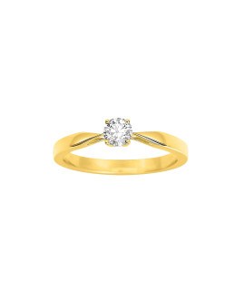 Bague Femme - Or 18 Carats - Diamant 0,3 Carats