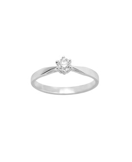 Bague Femme - Or 18 Carats - Diamant 0,23 Carats
