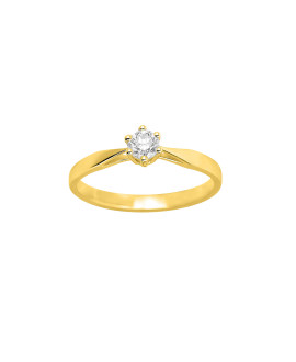 Bague Femme - Or 18 Carats - Diamant 0,23 Carats