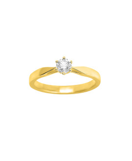 Bague Femme - Or 18 Carats - Diamant 0,3 Carats