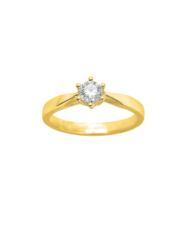 Bague Femme - Or 18 Carats - Diamant 0,35 Carats