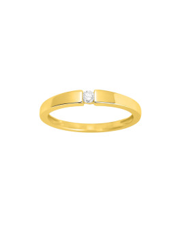 Bague Femme - Or 18 Carats - Diamant 0,06 Carats