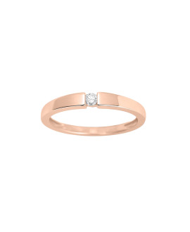 Bague Femme - Or 18 Carats - Diamant 0,06 Carats
