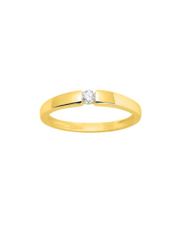 Bague Femme - Or 18 Carats - Diamant 0,08 Carats
