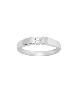 Bague Femme - Or 18 Carats - Diamant 0,18 Carats