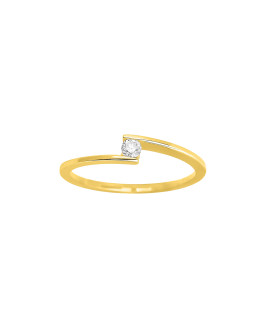 Bague Femme - Or 18 Carats - Diamant 0,08 Carats