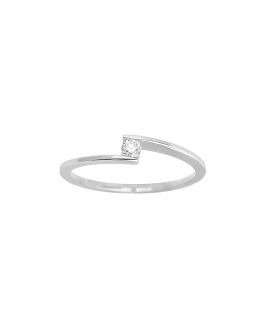 Bague Femme - Or 18 Carats - Diamant 0,08 Carats