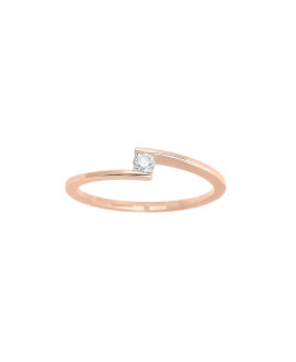 Bague Femme - Or 18 Carats - Diamant 0,08 Carats
