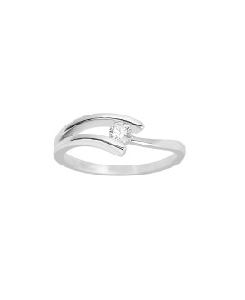 Bague Femme - Or 18 Carats - Diamant 0,14 Carats