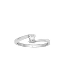 Bague Femme - Or 18 Carats - Diamant 0,14 Carats