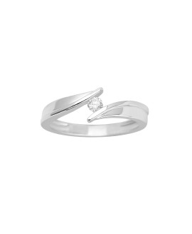 Bague Femme - Or 18 Carats - Diamant 0,1 Carats