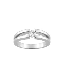 Bague Femme - Or 18 Carats - Diamant 0,14 Carats